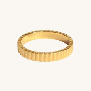 Waterproof Gold Jewelry Tarnish Free 18k Gold PVD- Meivim Ring Size 6